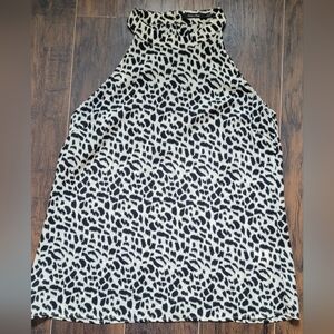 Doe & Rae Halter Blouse | High Neck Button Keyhole Back Large